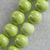 Ceramics Beads Plated AB, Round 26mm Hole:4mm, Sold by Bag