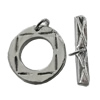 Copper Toggle Clasps Jewelry Findings Lead-free Platina Plated, Loop:15mm Bar:20mm Hole:0.8mm, Sold by Bag