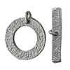 Copper Toggle Clasps Jewelry Findings Lead-free Platina Plated, Loop:15mm Bar:20mm Hole:0.8mm, Sold by Bag