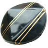 Gold Drawbench ,Solid Acrylic Bead, Faced Flat round, 26x6mm ,Hole:Approx 1mm, Sold by Bag