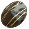 Gold Drawbench, Solid Acrylic Bead, Faced Flat round ,25x9mm ,Hole:Approx 1mm, Sold by Bag