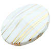 Gold Drawbench, Solid Acrylic Bead, Faced Flat round ,35x10mm ,Hole:Approx 1mm, Sold by Bag