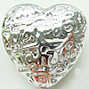 Painted Acrylic Beads, Lustrous, Heart, 28x28x16mm, Hole:About 2mm, Sold by Bag