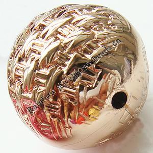 Painted Acrylic Beads, Lustrous, Round, 30mm, Hole:About 3mm, Sold by Bag