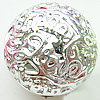 Painted Acrylic Beads, Lustrous, Round, 24mm, Hole:About 2.5mm, Sold by Bag