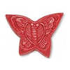 Cinnabar Beads, Carved, Butterfly, 19x14mm, Sold by PC