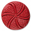 Cinnabar Beads, Carved Coin, 27x8mm, Sold by PC