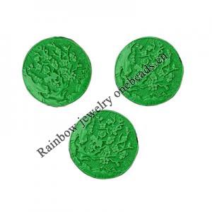 Cinnabar Beads, Carved, Flat Round, 50x50x8mm, Sold by PC