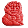 Cinnabar Beads, Carved, Lion, 29x25x9mm, Sold by PC