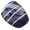 Gold Drawbench ,Solid Acrylic Bead, Faced Trapezium, 16x22x7mm, Hole:Approx 2mm, Sold by Bag