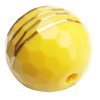 Gold Drawbench, Solid Acrylic Bead, Faced Round, 14mm, Hole:Approx 2mm, Sold by Bag