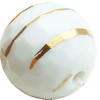 Gold Drawbench, Solid Acrylic Bead,Faced Round, 16mm, Hole:Approx 2mm, Sold by Bag