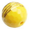 Gold Drawbench ,Solid Acrylic Bead ,Faced Round ,18mm ,Hole:Approx 2mm, Sold by Bag