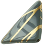 Gold Drawbench, Solid Acrylic Bead ,Triangle ,29x15x5mm, Hole:Approx 1mm, Sold by Bag