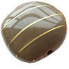 Gold Drawbench, Solid Acrylic Bead,Flat round ,30x29x13mm ,Hole:Approx 3mm, Sold by Bag