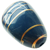 Gold Drawbench ,Solid Acrylic Bead, Oval, 30x20x18mm, Hole:Approx 3mm, Sold by Bag