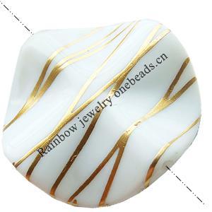 Gold Drawbench, Solid Acrylic Bead ,Flat round ,36x6mm ,Hole:Approx 2mm, Sold by Bag