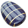 Gold Drawbench ,Solid Acrylic Bead, Flat Oval, 31x44x6mm ,Hole:Approx 2mm, Sold by Bag