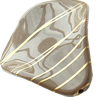 Gold Drawbench, Solid Acrylic Bead, Triangle ,40x39mm ,Hole:Approx 1mm, Sold by Bag