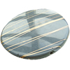 Gold Drawbench, Solid Acrylic Bead, Flat round ,60x6mm,Hole:Approx 2mm, Sold by Bag