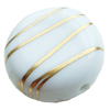 Gold Drawbench, Solid Acrylic Bead ,Flat round, 22x11mm, Hole:Approx 2mm, Sold by Bag