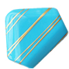 Gold Drawbench ,Solid Acrylic Bead ,38x32x8mm, Hole:Approx 2mm, Sold by Bag