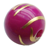 Gold Drawbench, Solid Acrylic Bead ,Round ,10mm, Hole:Approx 2mm, Sold by Bag