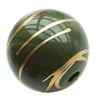 Gold Drawbench, Solid Acrylic Bead, Round, 16mm, Hole:Approx 2.5mm, Sold by Bag