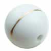 Gold Drawbench, Solid Acrylic Bead, Faced Round, 18mm, Hole:Approx 2.5mm, Sold by Bag