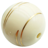 Gold Drawbench ,Solid Acrylic Bead, Round, 26mm, Hole:Approx 3mm, Sold by Bag