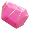 Gold Drawbench, Solid Acrylic Bead, 28x40x10mm ,Hole:Approx 2.5mm, Sold by Bag