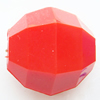 Solid Acrylic Beads, Faceted Round, 20x20mm Hole:3mm, Sold by Bag