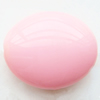 Solid Acrylic Beads, Flat Oval, 24x20x11mm Hole:2mm, Sold by Bag