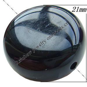 Solid Acrylic Beads, Flat Round, 21x7mm Hole:2mm, Sold by Bag