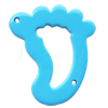 Solid Acrylic Connectors, Foot, 48x42x4mm Hole:2mm, Sold by Bag