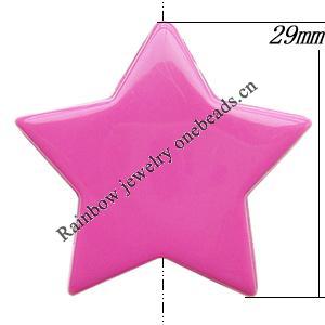 Solid Acrylic Beads, Star, 29x5mm Hole:2mm, Sold by Bag