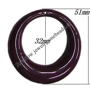 Solid Acrylic Beads, Donut, Outside Diameter:51x8mm,Inside Diameter:32mm, Sold by Bag
