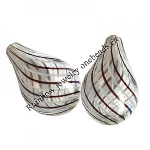 Lampwork Blown Vessels Beads, Teardrop, 17X25mm, Sold by PC