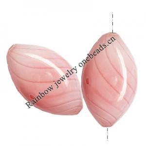 Lampwork Blown Vessels Beads, Oval, 20X30mm, Sold by PC