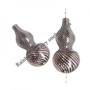 Lampwork Blown Vessels Beads, Calabash, 40x20mm, Sold by PC