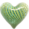 Lampwork Blown Vessels Beads, Heart, 28x28x17mm, Sold by PC