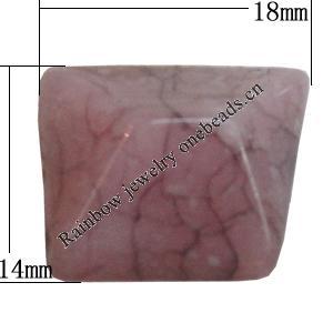 Imitate Gemstone Acrylic Beads, 17x14mm Hole:2mm, Sold by Bag