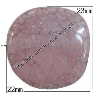 Imitate Gemstone Acrylic Beads, 23x22mm Hole:2mm, Sold by Bag