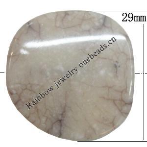 Imitate Gemstone Acrylic Beads, 29x29mm Hole:2mm, Sold by Bag