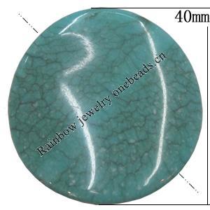 Imitate Gemstone Acrylic Beads, Twist Flat Round 40mm Hole:2mm, Sold by Bag