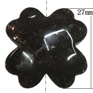 Imitate Gemstone Acrylic Beads, Flower 27mm Hole:3.5mm, Sold by Bag