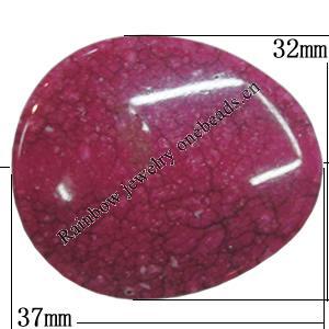Imitate Gemstone Acrylic Beads, 37x32mm Hole:2mm, Sold by Bag