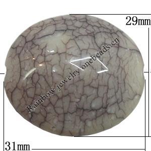 Imitate Gemstone Acrylic Beads, 31x29mm Hole:3mm, Sold by Bag