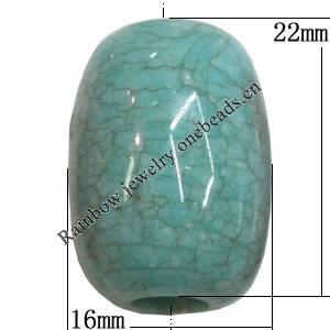 Imitate Gemstone Acrylic Beads, Oval 22x16mm Hole:35.5mm, Sold by Bag