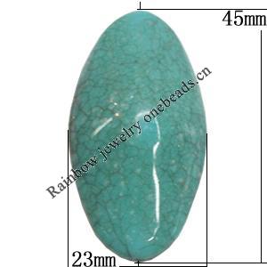 Imitate Gemstone Acrylic Beads, Flat Oval 45x23mm Hole:2mm, Sold by Bag